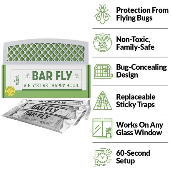 5/$20 NEW 6Pc Flying Bug Traps-NON TOXIC-BugMD Brand - Picture 2 of 8